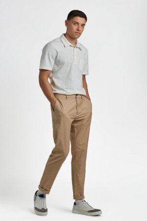 Kalhoty Ben Sherman Everyday Slim Fit Chino Hnědé | QMD547962