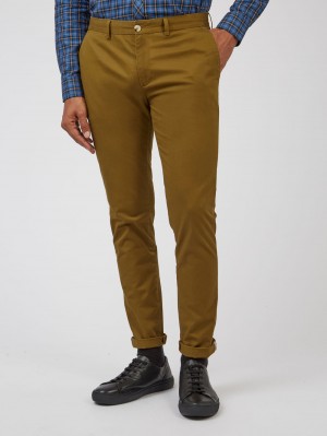 Kalhoty Ben Sherman Signature Skinny Stretch Chino Hnědé | QRC592618