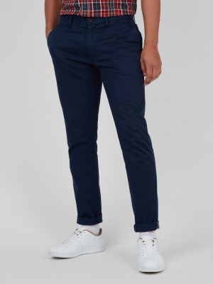 Kalhoty Ben Sherman Signature Skinny Stretch Chino Tmavě Blankyt | XJP059862