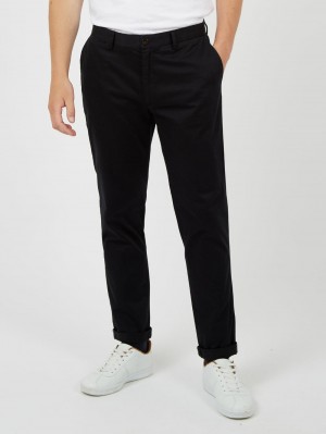 Kalhoty Ben Sherman Signature Slim Stretch Chino Černé | VIR714063