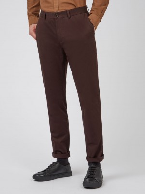 Kalhoty Ben Sherman Signature Slim Stretch Chino Červené | ILR713620