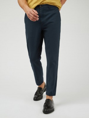 Kalhoty Ben Sherman Signature Slim Taper Linen Zelene | HQR019568