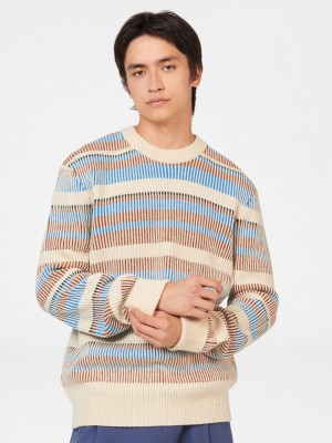 Knitwear Ben Sherman B by Ben Sherman Stripe Bílé | PLB234051