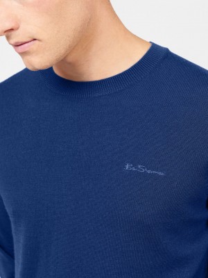 Knitwear Ben Sherman Signature Merino Crewneck Blankyt | YJI012648