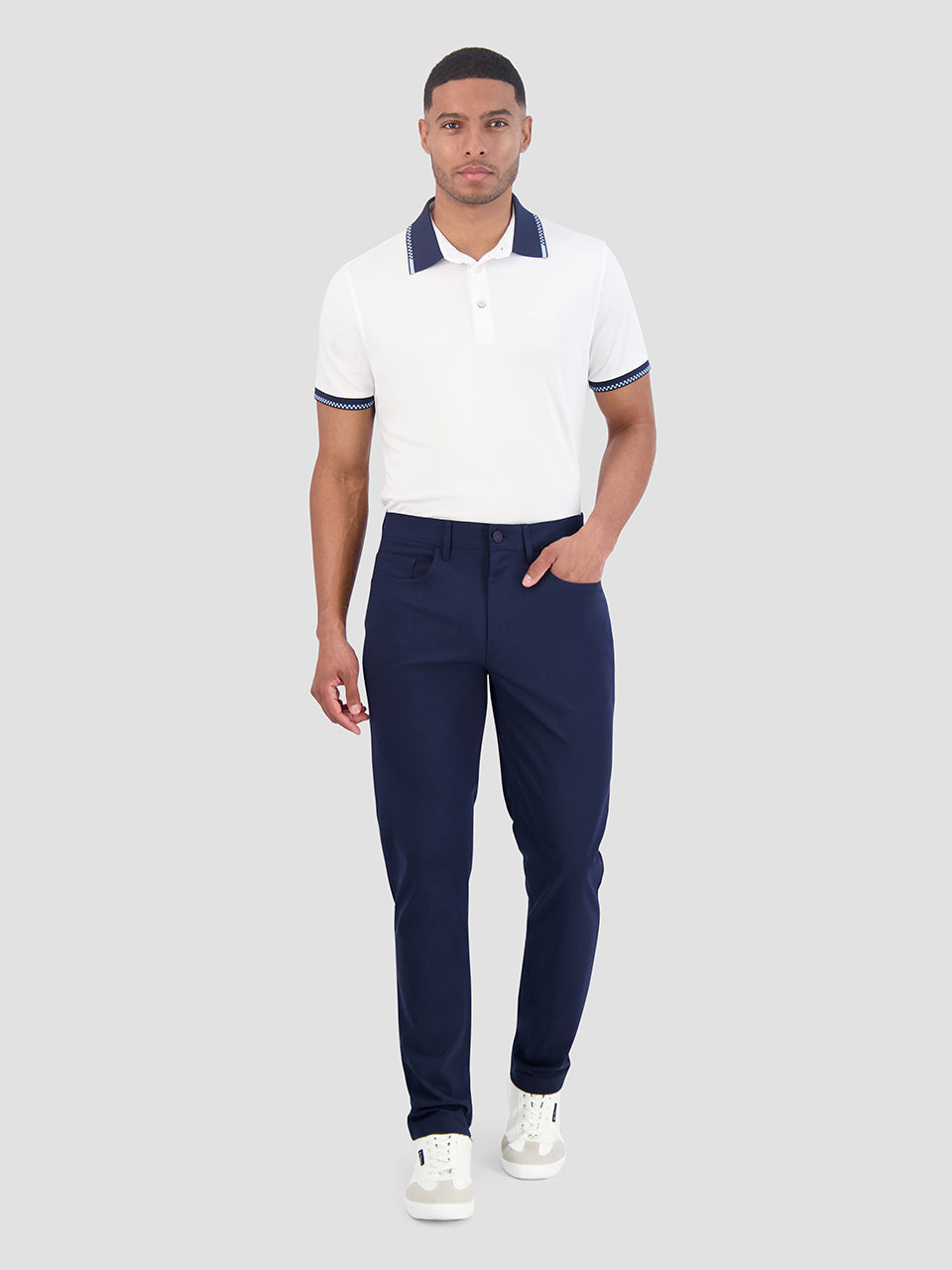 Kalhoty Ben Sherman 4Way Stretch Tech Regular Tmavě Blankyt | XVH572830