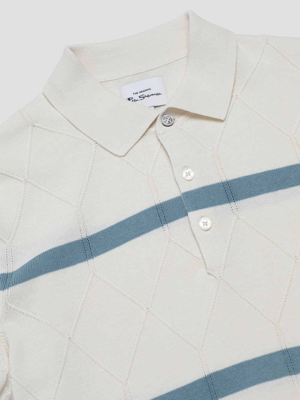 Knitwear Ben Sherman Signature Argyle Stripe Polo Bílé | CZS298047