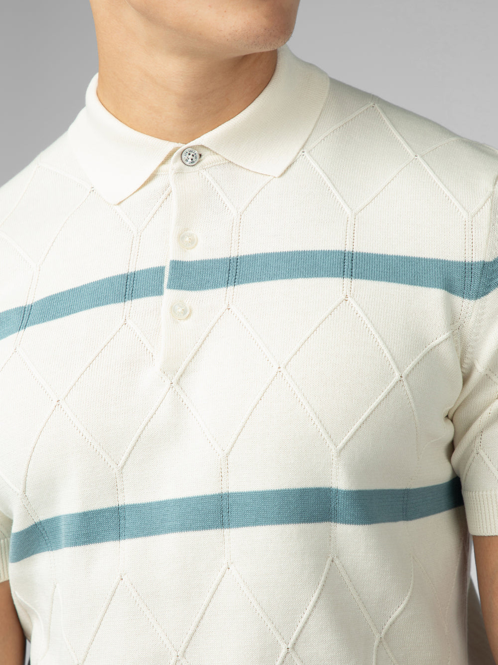 Knitwear Ben Sherman Signature Argyle Stripe Polo Bílé | CZS298047