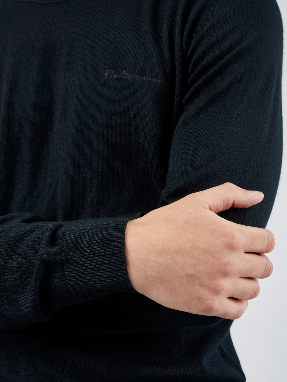 Knitwear Ben Sherman Signature Crewneck Černé | KXD965238