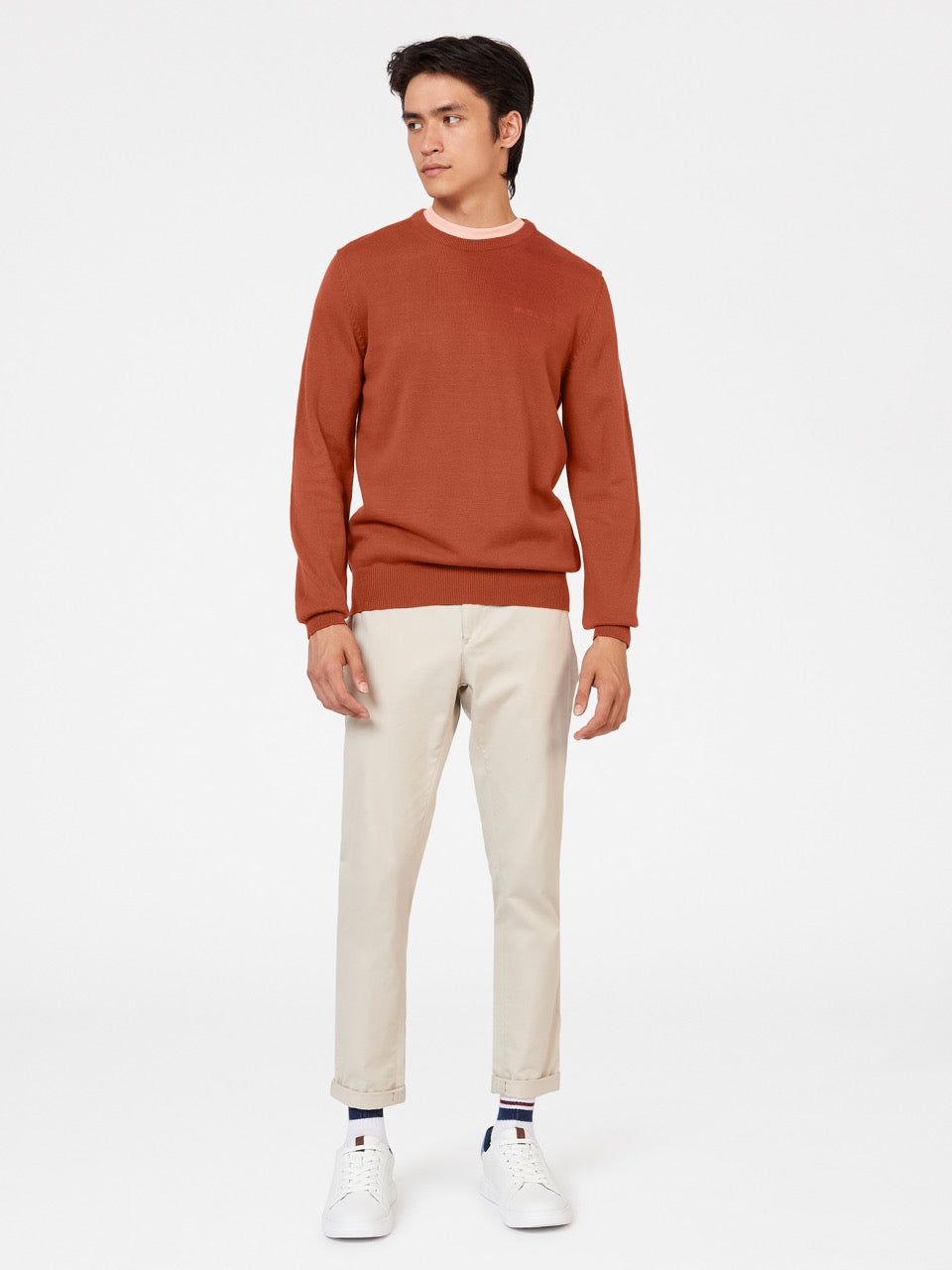 Knitwear Ben Sherman Signature Crewneck Oranžové | WCJ812046