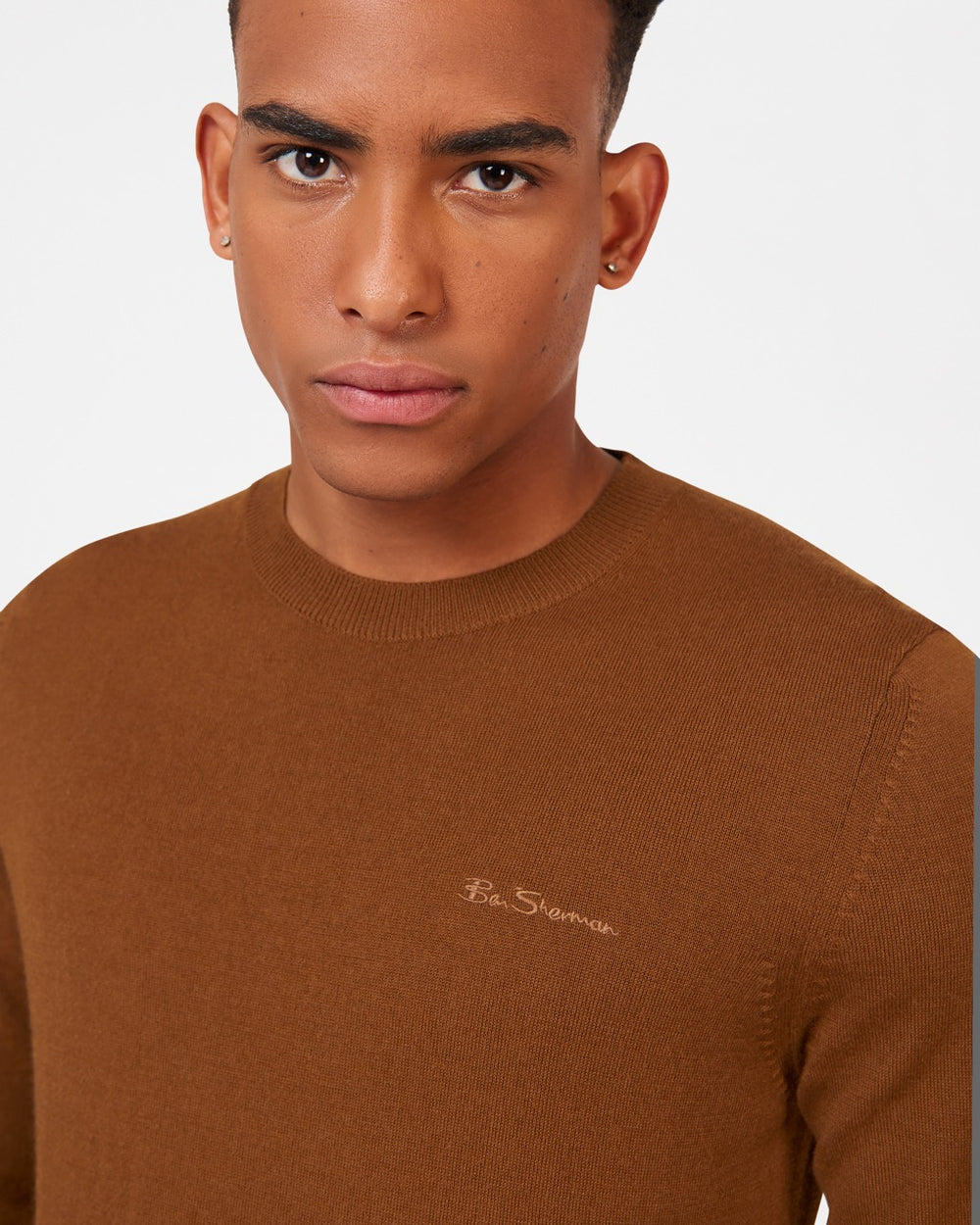 Knitwear Ben Sherman Signature Merino Crewneck Hnědé | UDS791582