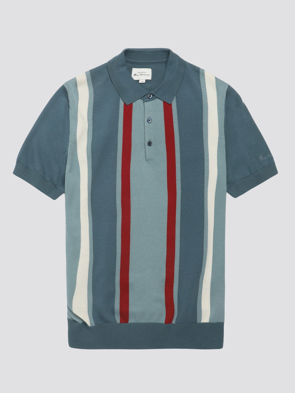 Knitwear Ben Sherman Signature Vertical Stripe Polo Tyrkysové | MKZ726851