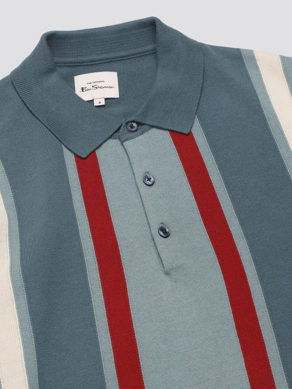 Knitwear Ben Sherman Signature Vertical Stripe Polo Tyrkysové | MKZ726851