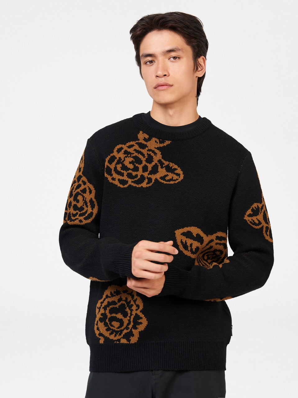 Knitwear Ben Sherman Winter Floral Černé | XLM623051