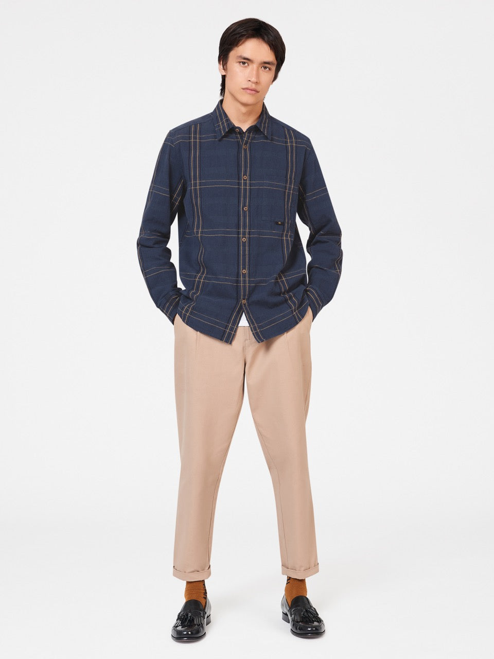 Košile Ben Sherman B by Ben Sherman Indigo Check Indigo | ZUI245183