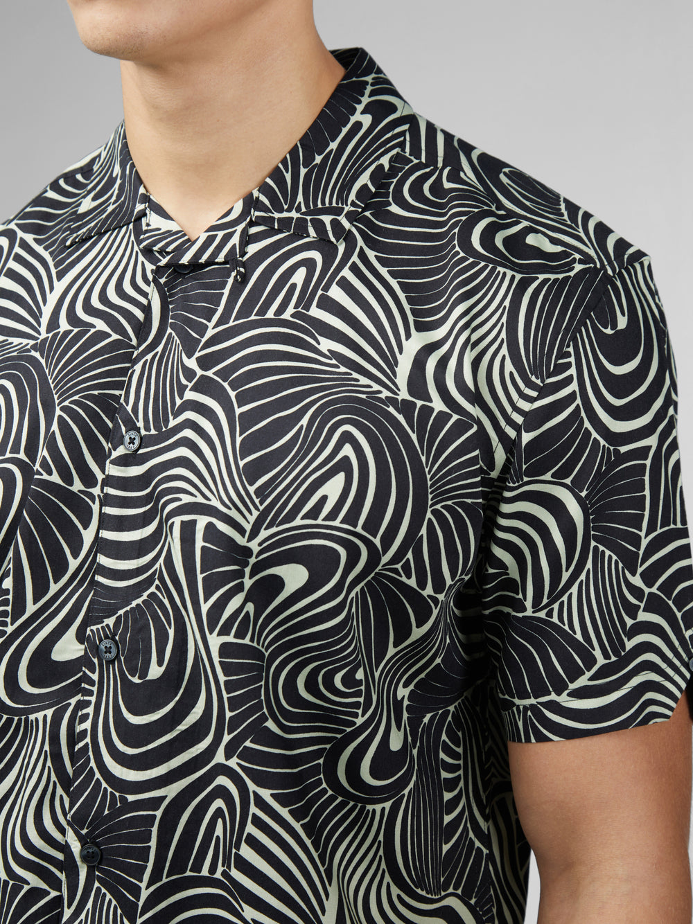 Košile Ben Sherman B by Ben Sherman Psychedelic Swirl Print Mátově Zelená | AGV351892