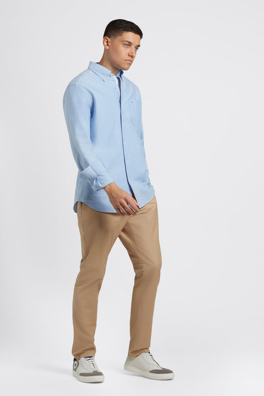 Košile Ben Sherman Brighton Oxford Organic Blankyt | TKA023748