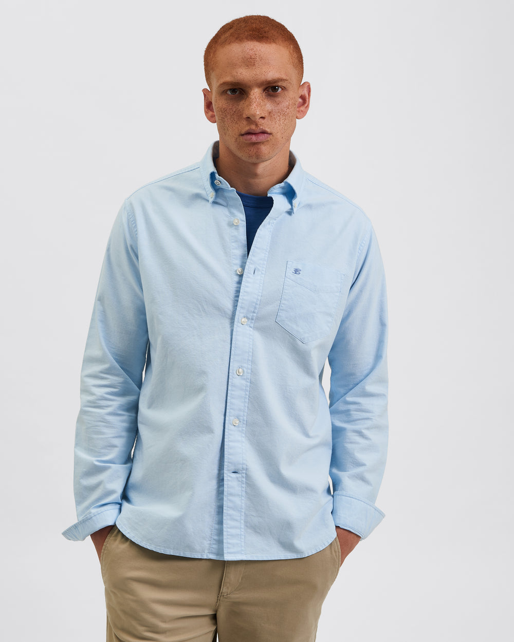 Košile Ben Sherman Brighton Oxford Organic Blankyt | SMK573128