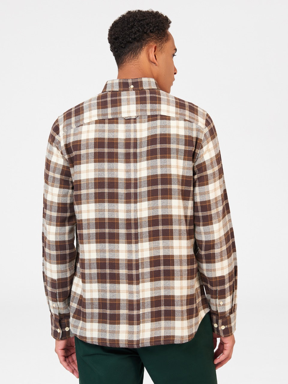 Košile Ben Sherman Brushed Plain Check Čokolády | AYN163409