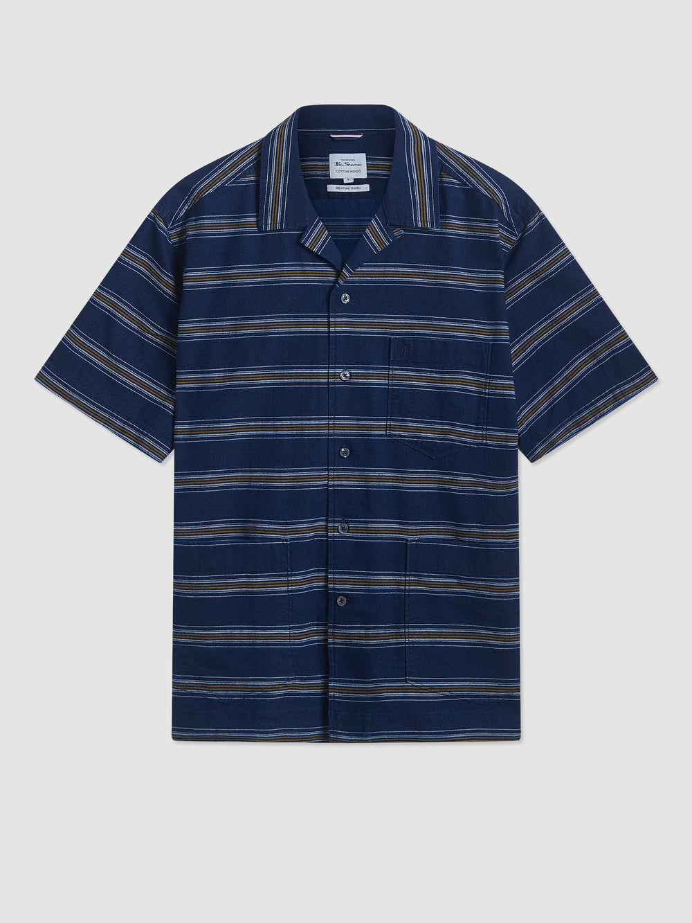 Košile Ben Sherman Dalston Blues Lightweight Stripe Indigo | MLW860329