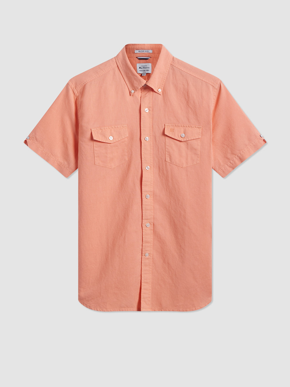 Košile Ben Sherman Garment Dye Linen Oranžové | ONV861975