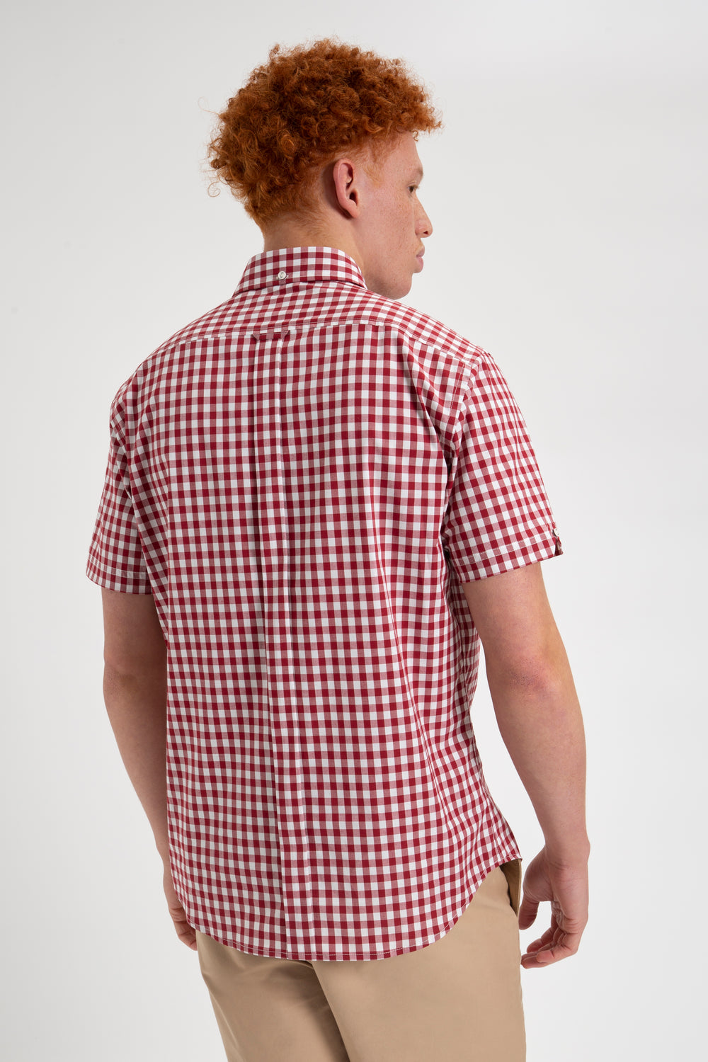 Košile Ben Sherman Short Sleeve House Poplin Gingham Vínové | GJO513894