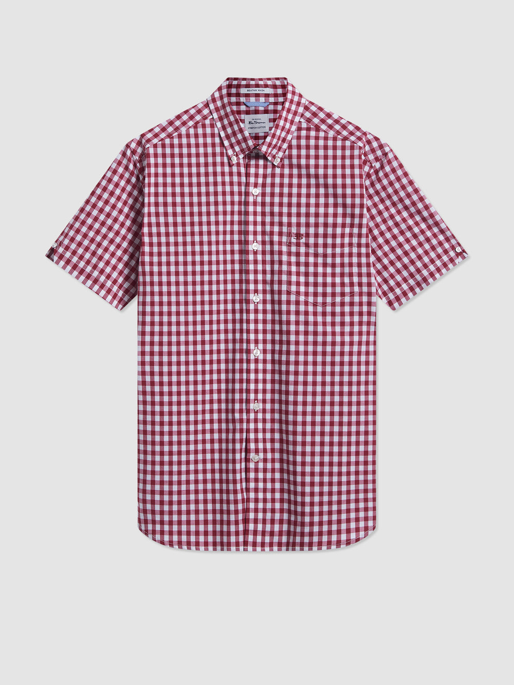 Košile Ben Sherman Short Sleeve House Poplin Gingham Vínové | GJO513894