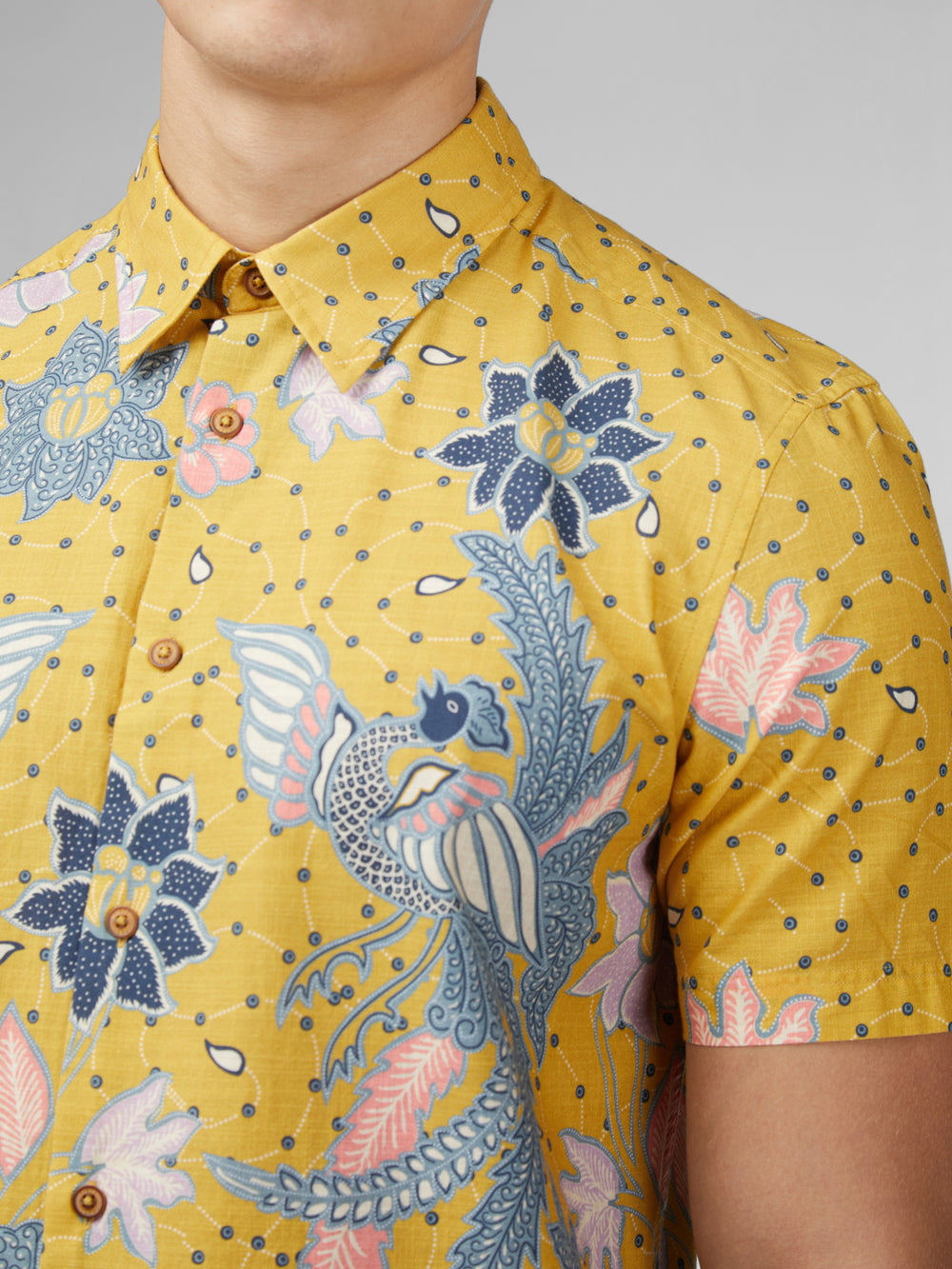 Košile Ben Sherman Signature Abstract Botanical Print Žluté | NJE082697