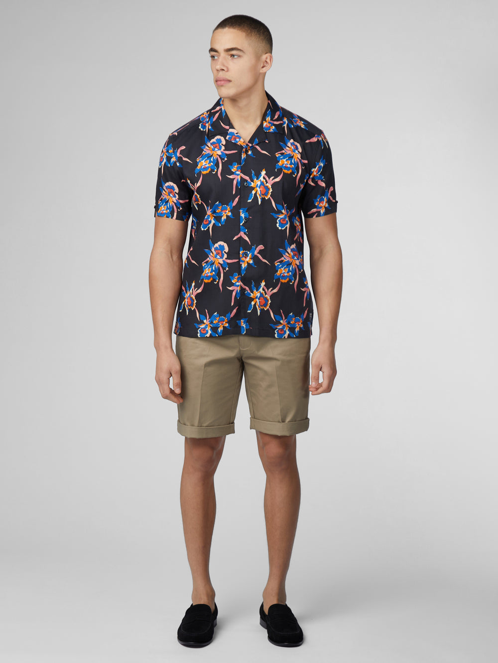 Košile Ben Sherman Signature Botanical Print Černé | JTK056387