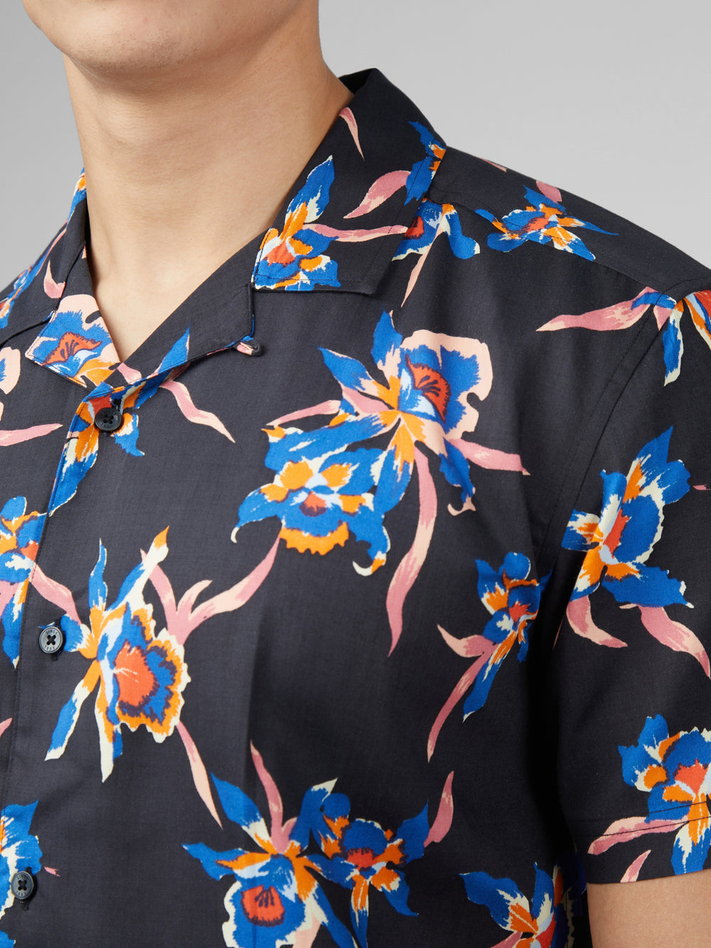 Košile Ben Sherman Signature Botanical Print Černé | JTK056387