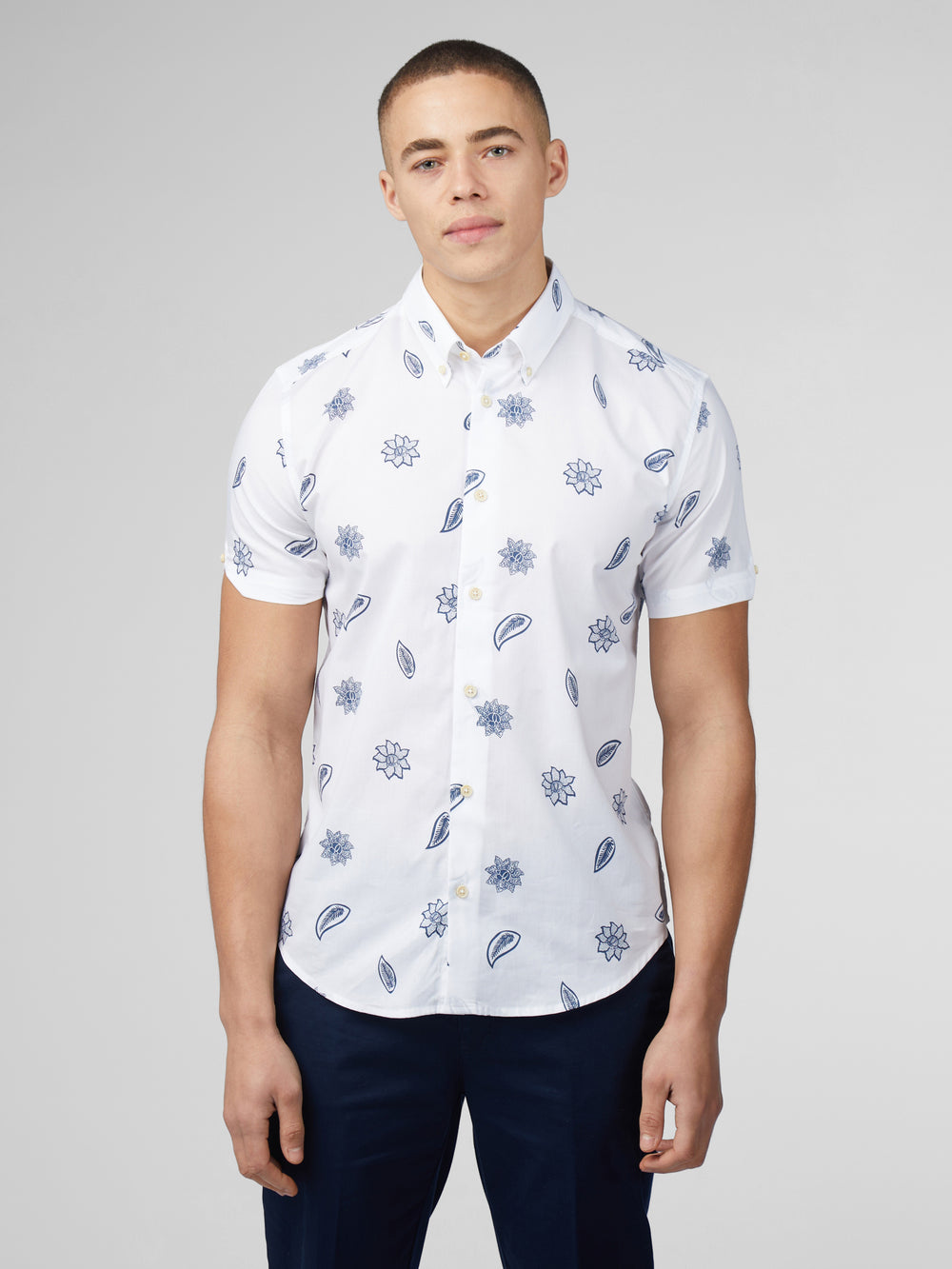 Košile Ben Sherman Signature Floral Bílé | TSU091268