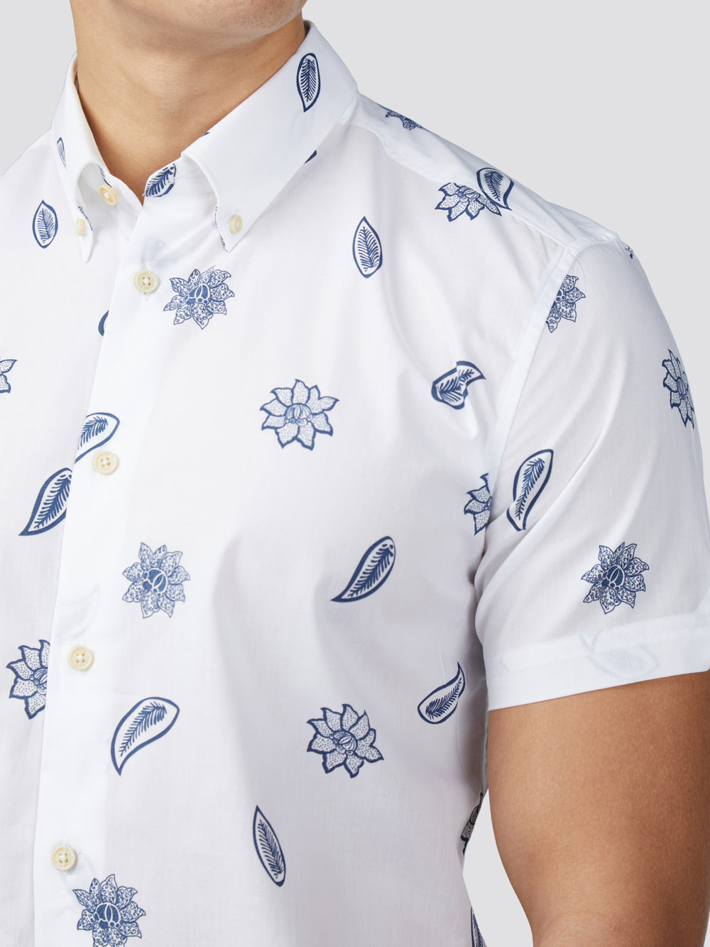 Košile Ben Sherman Signature Floral Bílé | TSU091268