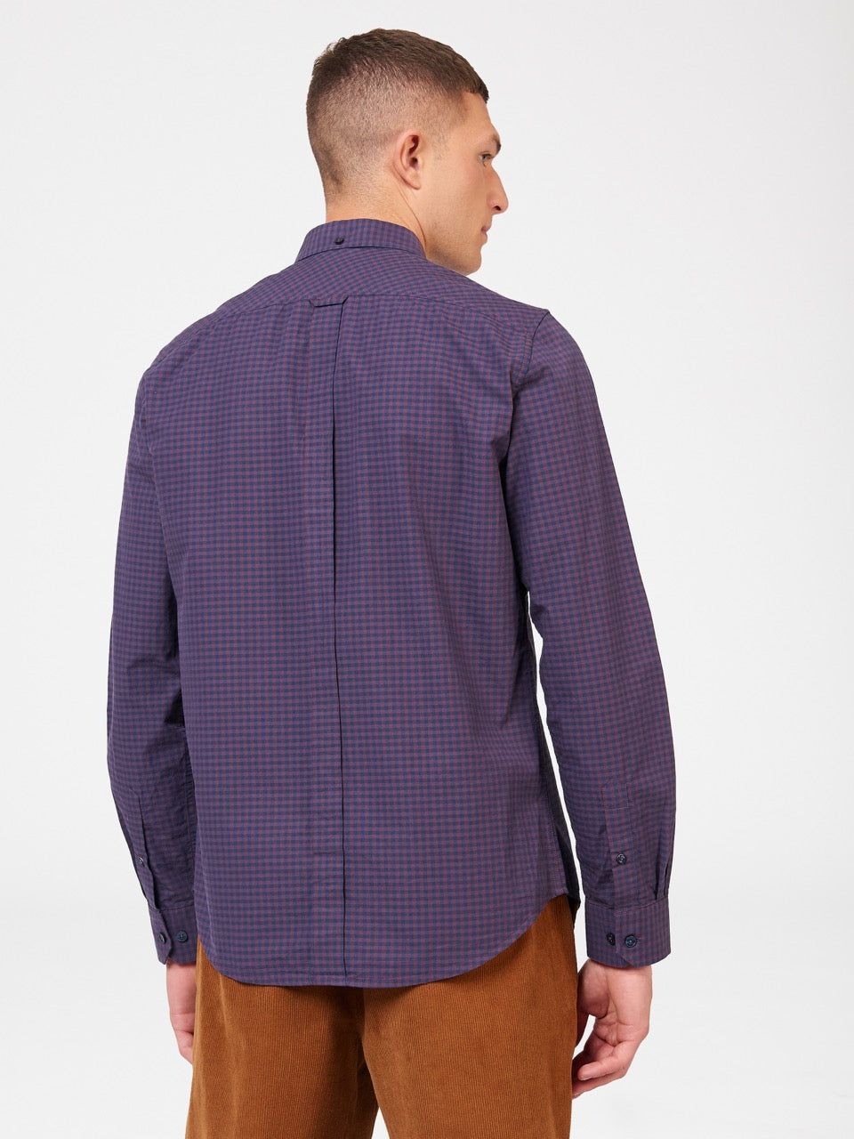 Košile Ben Sherman Signature Gingham Long-Sleeve Fialové | WPE340526