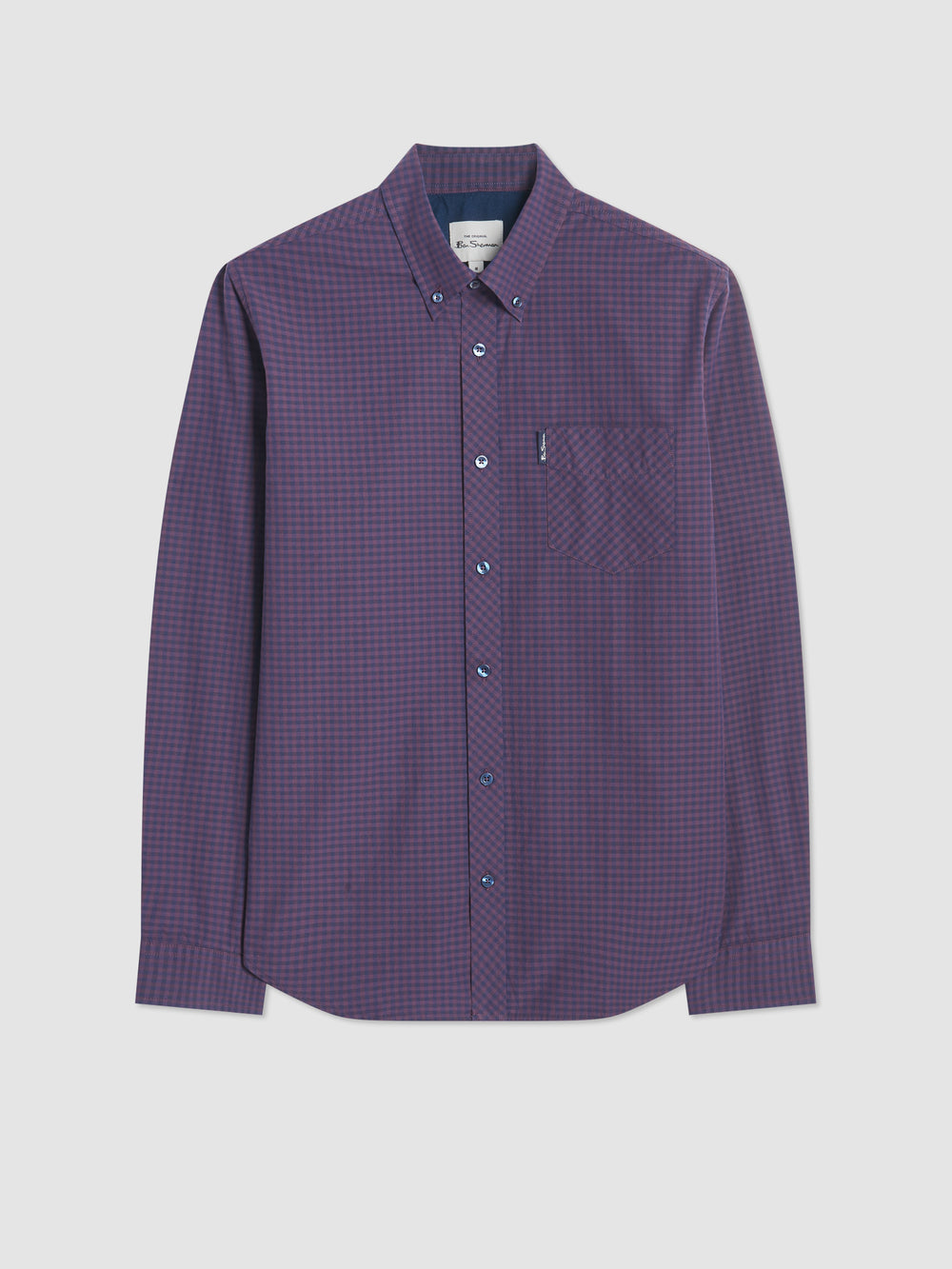 Košile Ben Sherman Signature Gingham Long-Sleeve Fialové | WPE340526