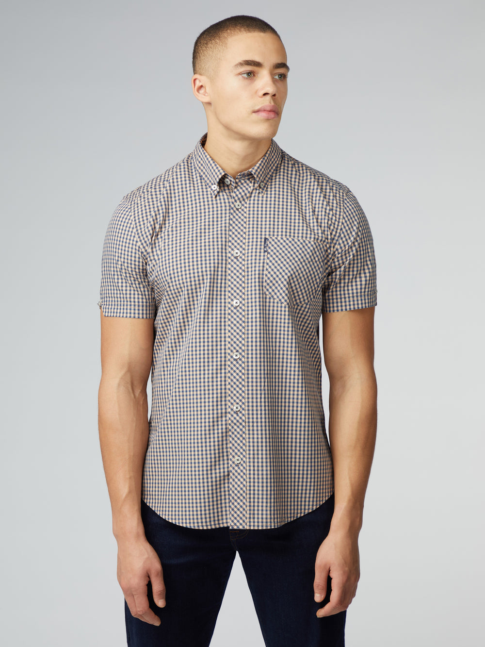 Košile Ben Sherman Signature Short Sleeve Gingham Měď Oranžové | MQR815427