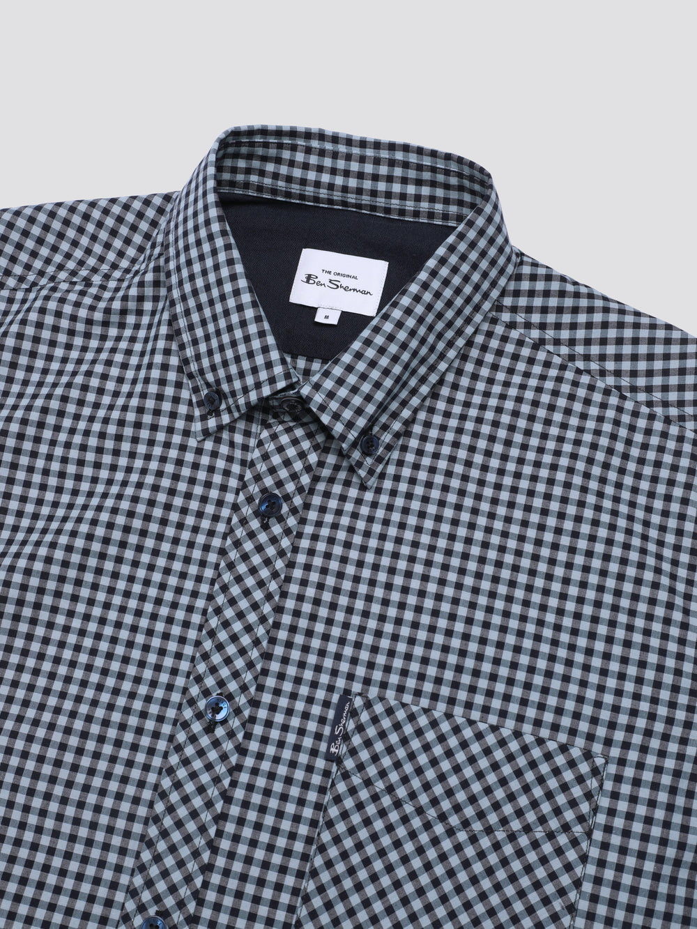 Košile Ben Sherman Signature Short Sleeve Gingham Blankyt | THF870149