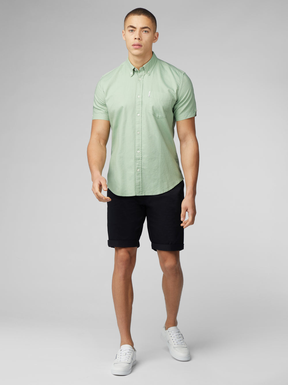 Košile Ben Sherman Signature Short Sleeve Oxford Zelene | GSN024568