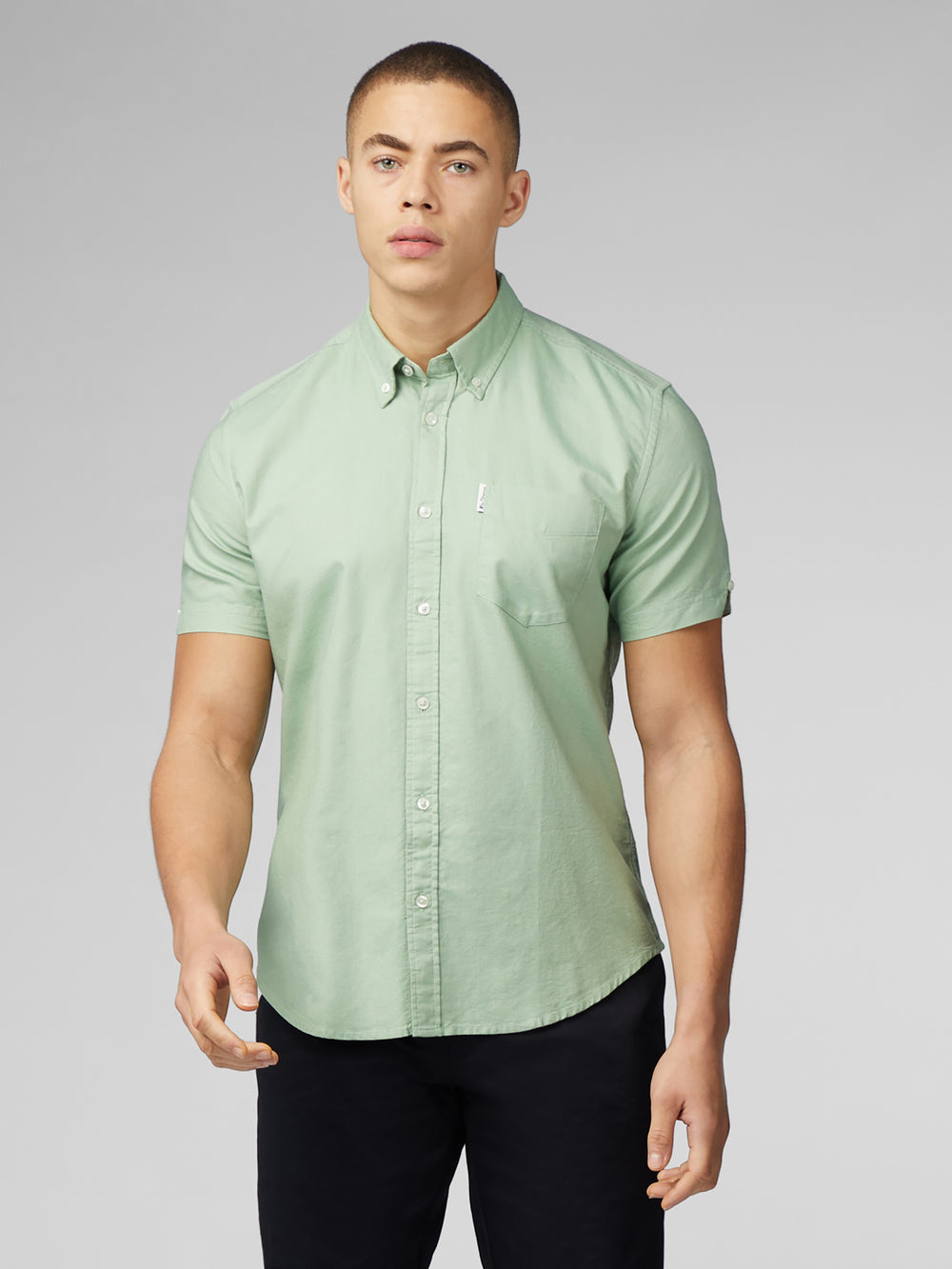 Košile Ben Sherman Signature Short Sleeve Oxford Zelene | GSN024568