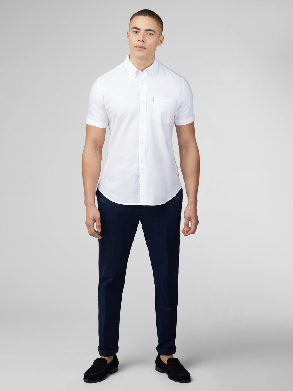 Košile Ben Sherman Signature Short Sleeve Oxford Bílé | HBC871364