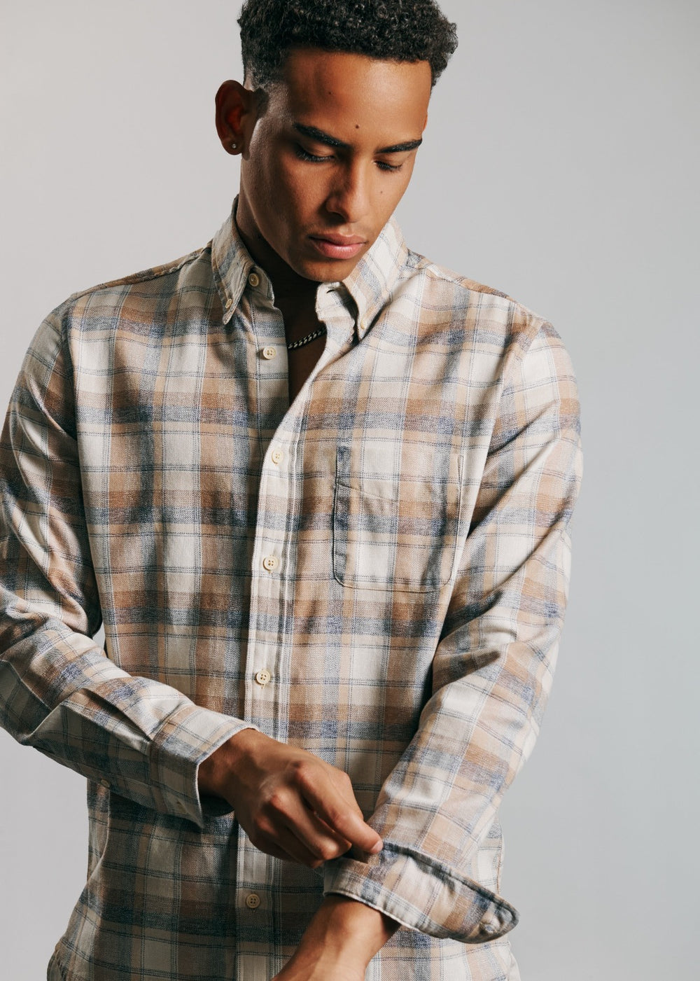 Košile Ben Sherman Twisted Yarn Check Hnědé | MWA579120