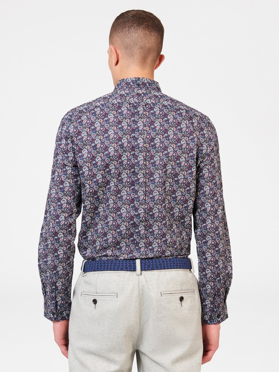 Košile Ben Sherman Winter Floral Fialové | DNO875931