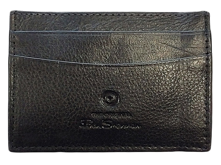 Peněženky Ben Sherman Koki Leather Card Holder Černé | EKZ189602