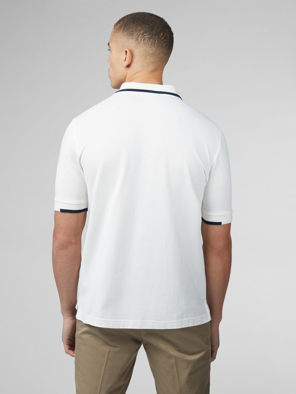 Polo Triko Ben Sherman B by Ben Sherman Sports Club Embroidered Bílé | AFU032547