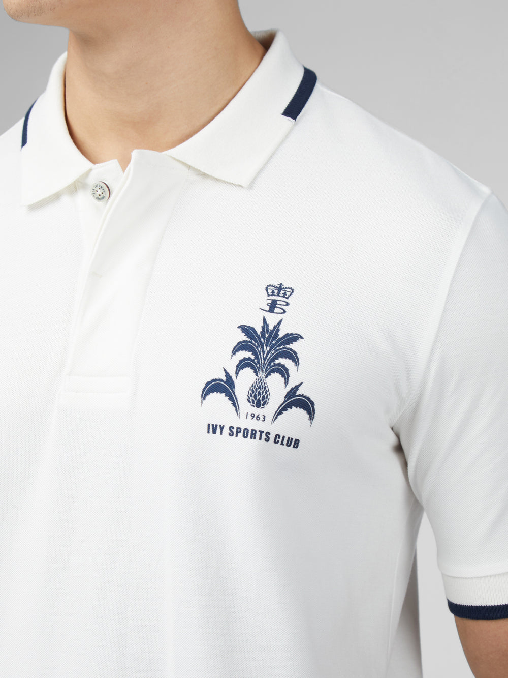 Polo Triko Ben Sherman B by Ben Sherman Sports Club Embroidered Bílé | AFU032547