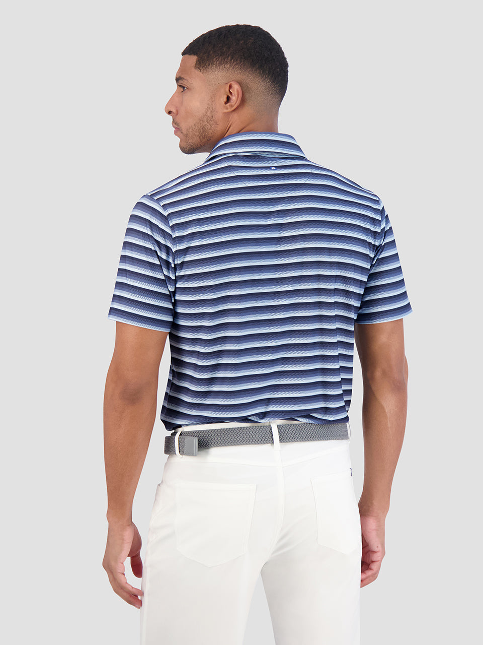 Polo Triko Ben Sherman Multi Stripe Tech Jersey Sports Fit Tmavě Blankyt | GTJ374160