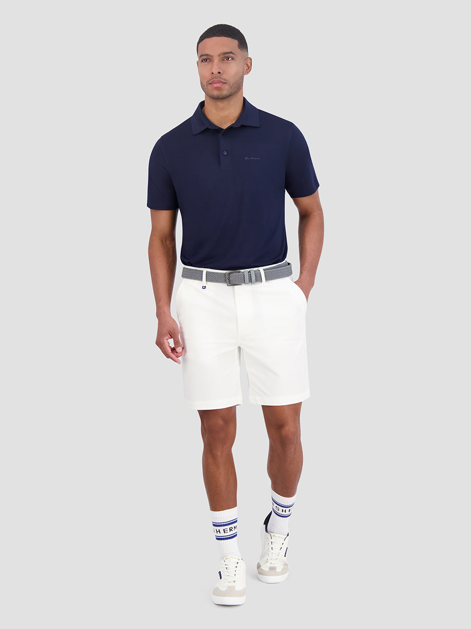 Polo Triko Ben Sherman Solid Air Pique Sports Fit Tmavě Blankyt | SOG845320