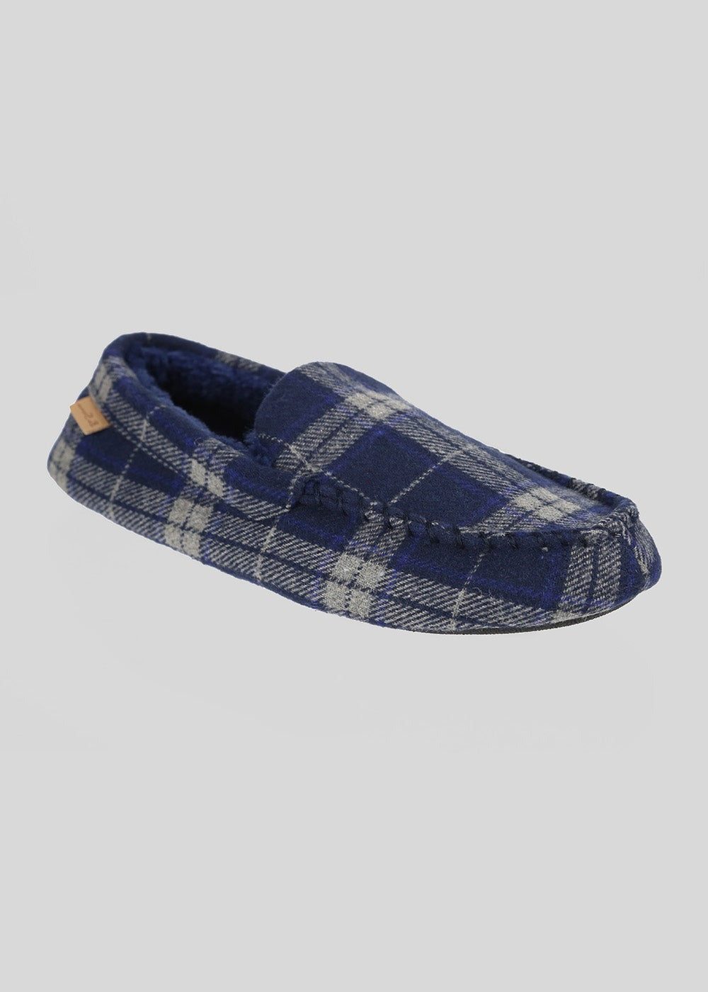 Slipper Ben Sherman Gritti Palace Check Moccasin Tmavě Blankyt | KGT418759