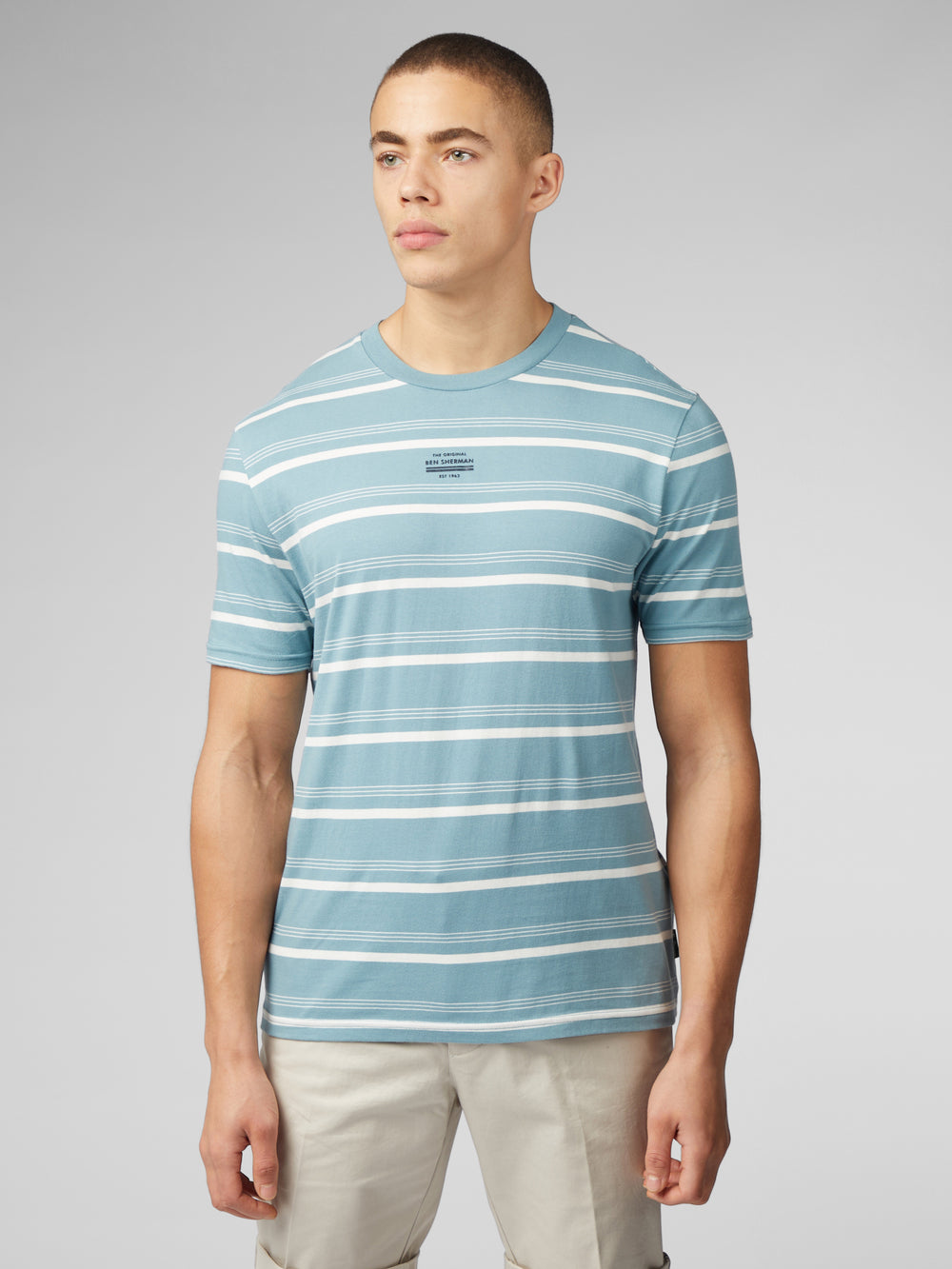 Tričko Ben Sherman Fine Stripe Blankyt | VPT495136