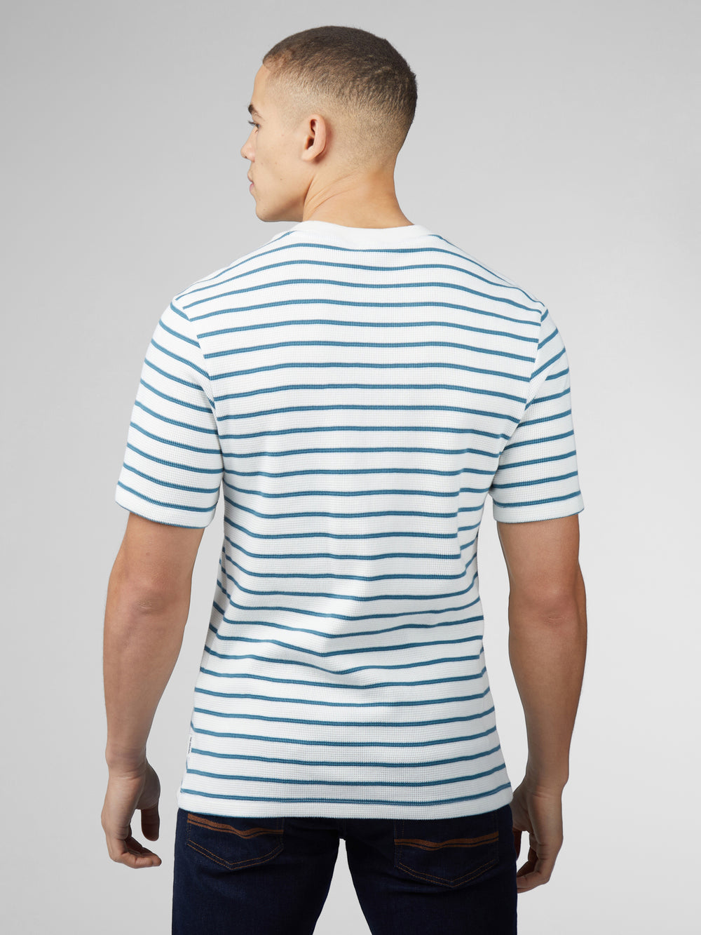 Tričko Ben Sherman Signature Waffle Stripe Bílé | IDH192864